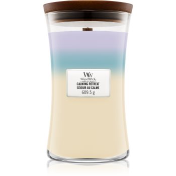 Black Friday 2022 Woodwick Trilogy Calming Retreat lumânare parfumată cu fitil din lemn