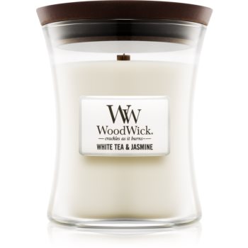 Black Friday 2022 Woodwick White Tea & Jasmine lumânare parfumată cu fitil din lemn
